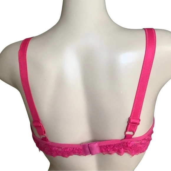 Massam Hot Pink Lace Padded Bra Made in Brazil New with Tags. Underwire Bra - Picture 4 of 8